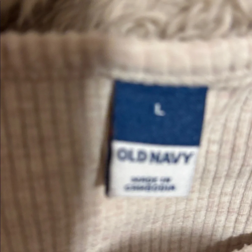 Old Navy Cream Ribbed Knit Top - Picture 2 of 2